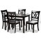 Baxton Studio Clarke Grey Upholstered and Espresso Wood 5-Piece Dining Set 166-10759-8026 - alternate 7